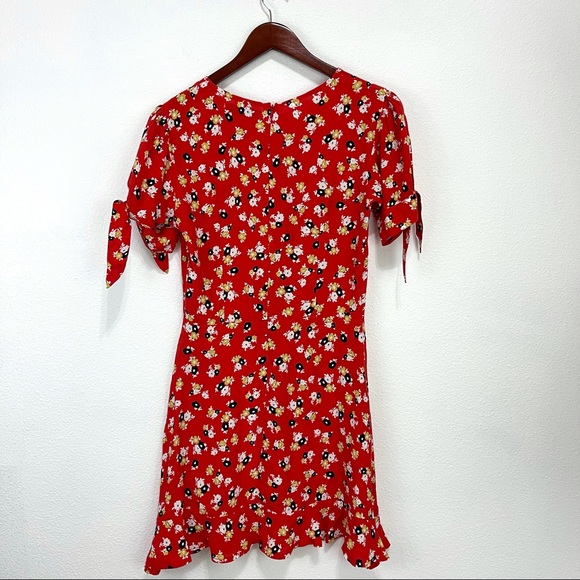 Faithfull the Brand- Daphne Dress in Red Jasmine Floral Mini Dress Small - Picture 3 of 8